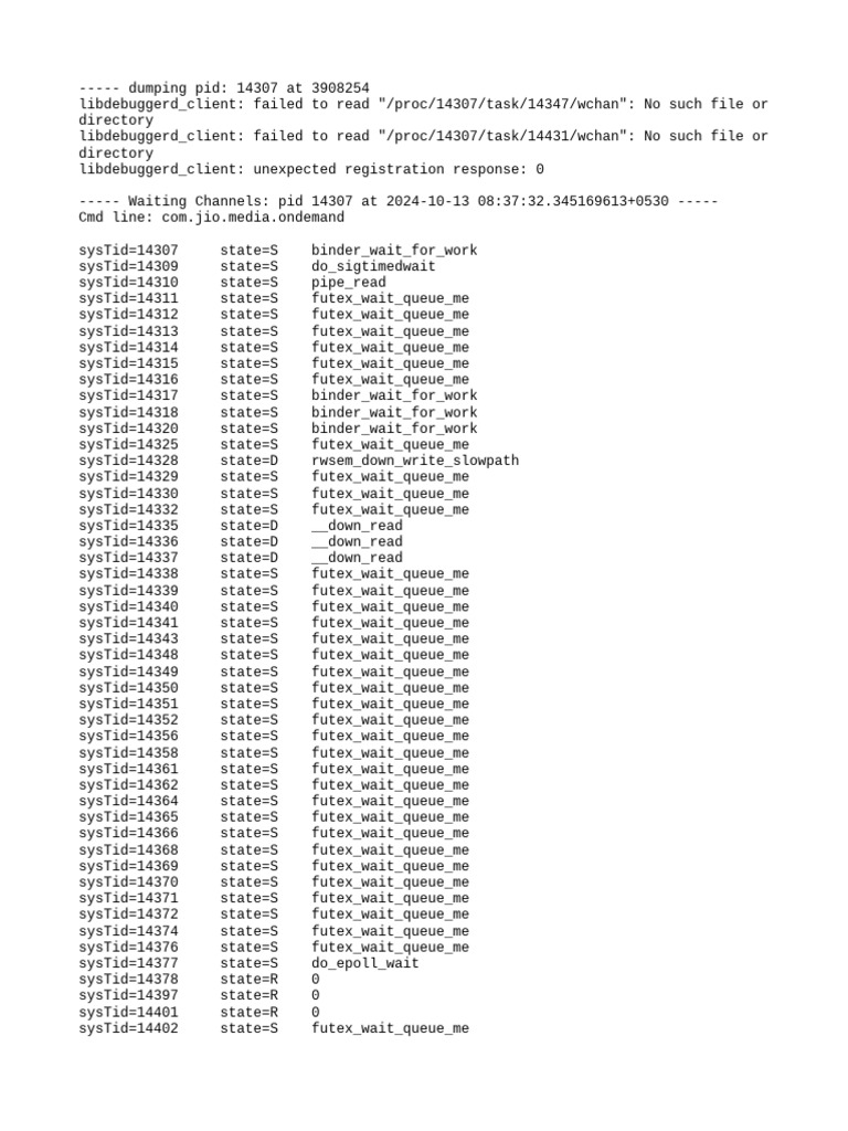 Debugging Process State Logs | PDF | System Software | Operating System ...