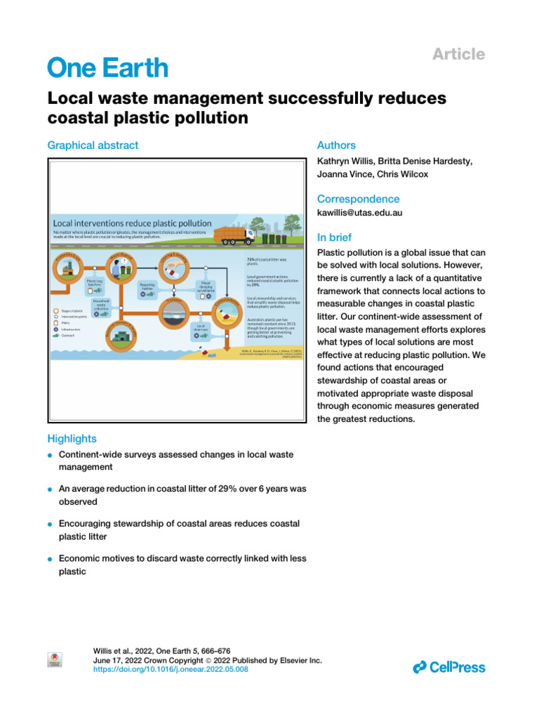 Management of Plastic | PDF | Pollution | Motivation