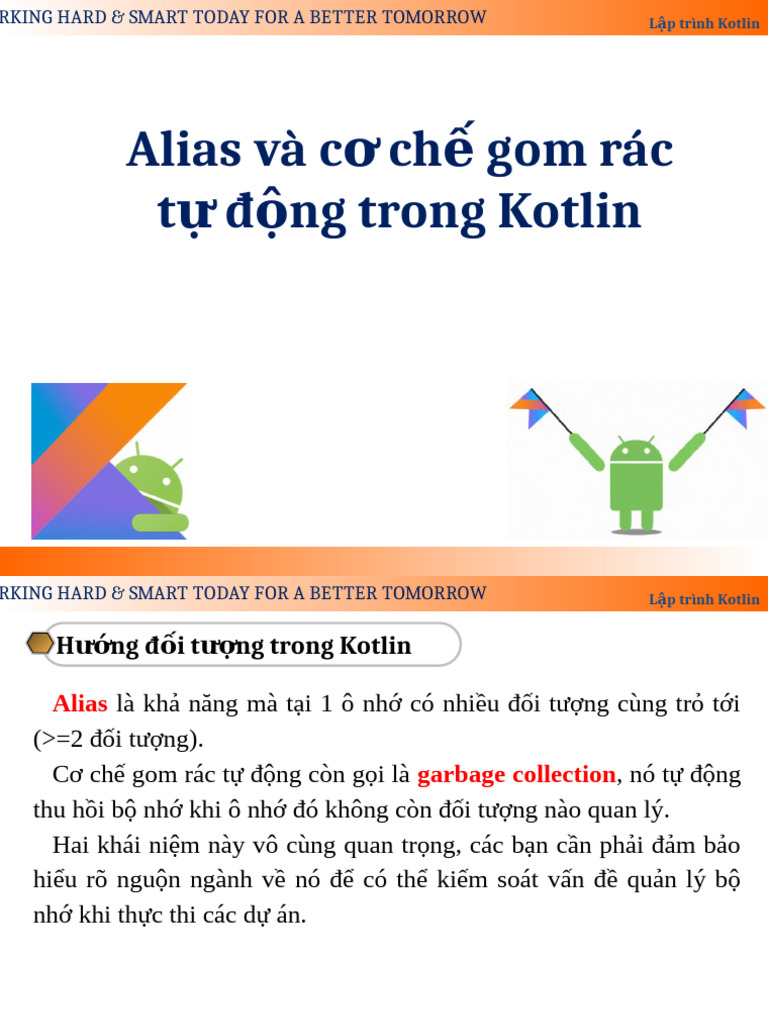 64-Alias và cơ chế gom rác tự động trong Kotlin | PDF