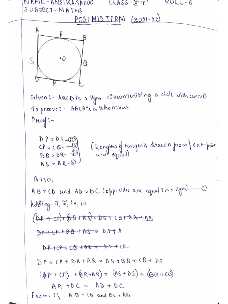 Maths Assignment: Geometry Concepts | PDF