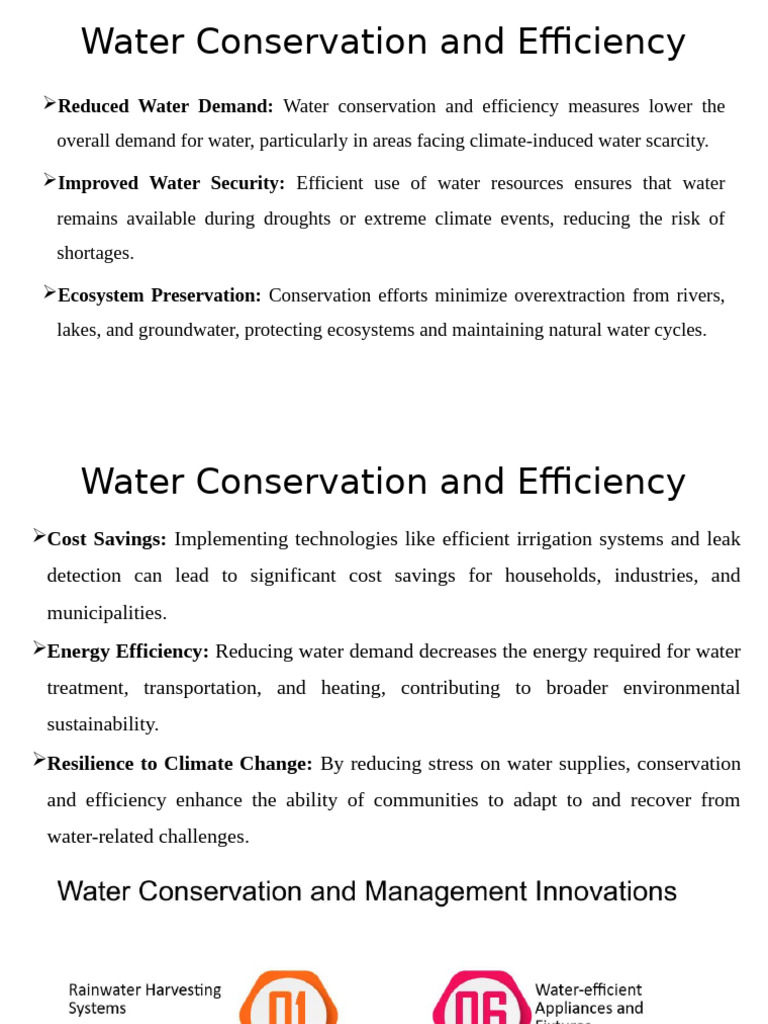 Water Conservation and Efficiency | PDF | Water Conservation | Water ...