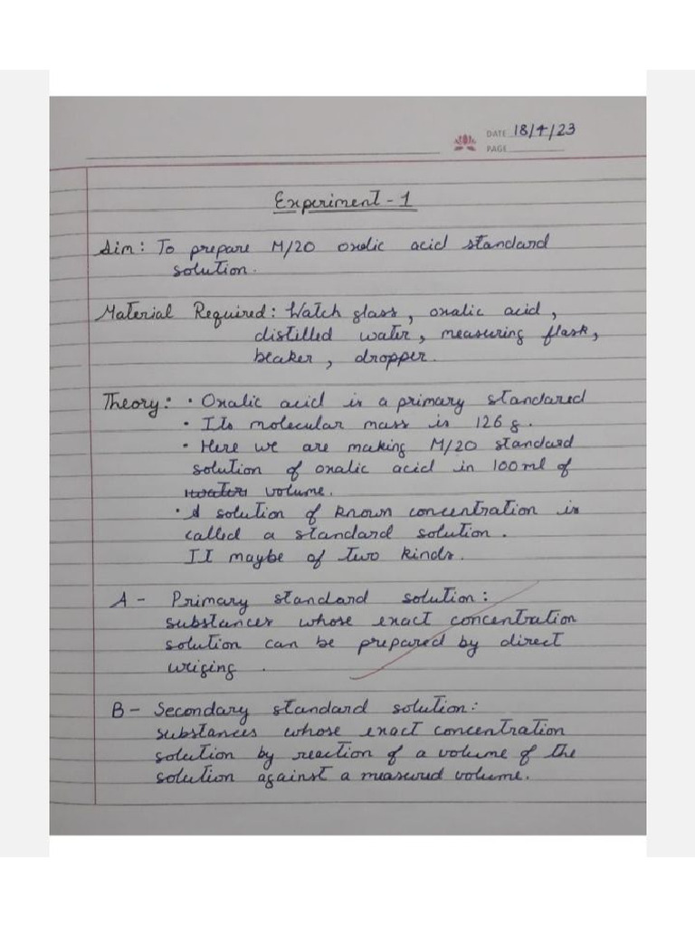 Experiment 1 | PDF