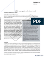 Human papillomavirus (HPV) vaccine policy and evidence-based