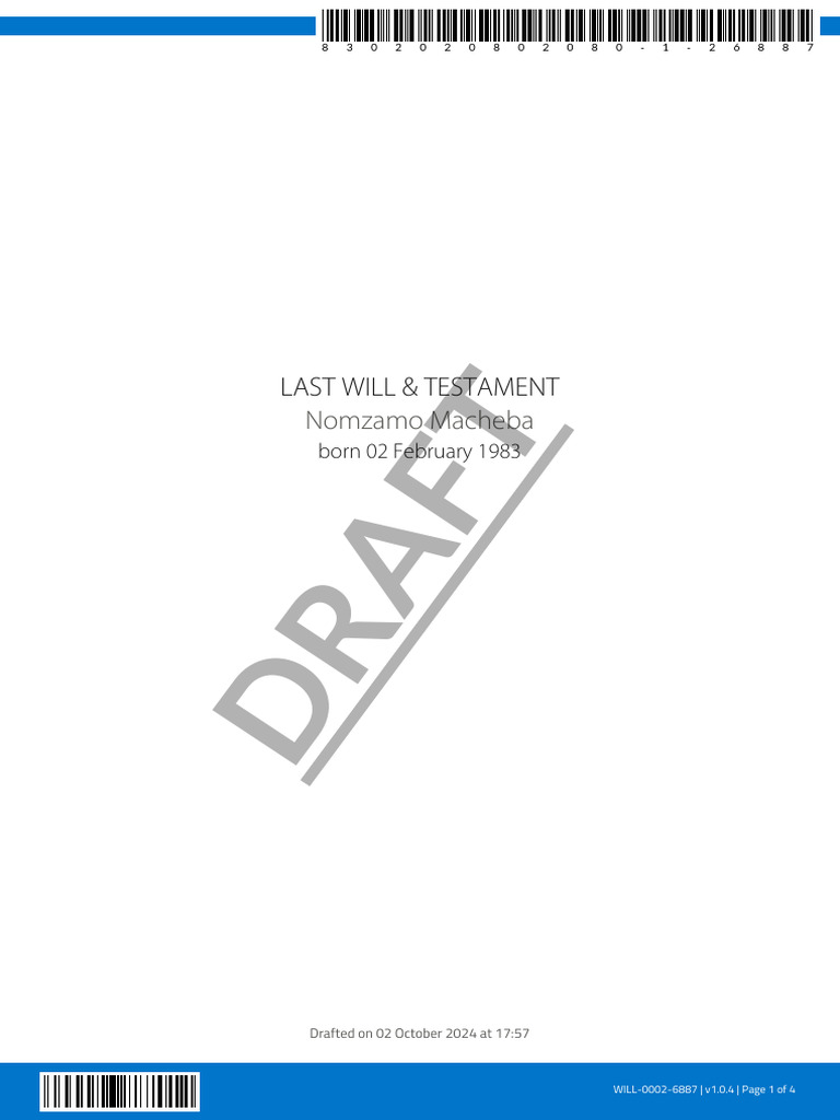 Will pdf will and testament trustee