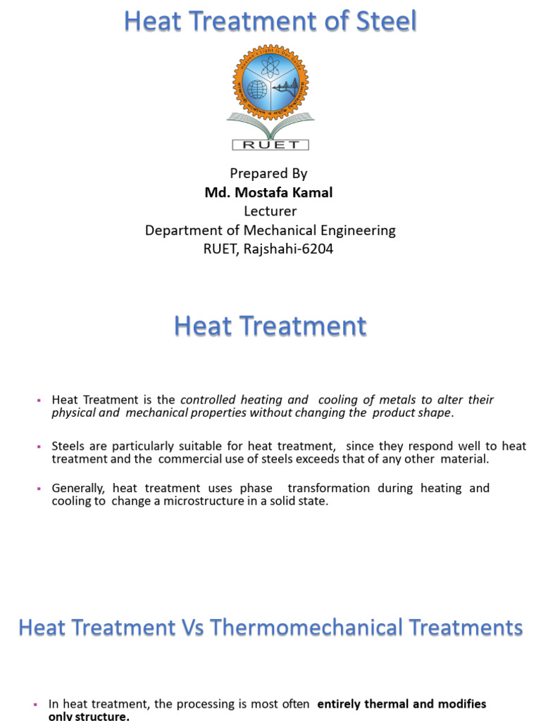 Heat Treatment Processes for Steel | PDF | Heat Treating | Steel