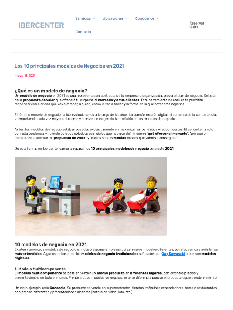 10 Modelos de Negocio en 2021 | PDF | Modelo de negocio | Mercado ...