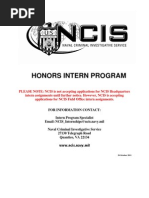 Download NCIS Honors Intern Program October 2011 by iagolibrarybird SN78453726 doc pdf