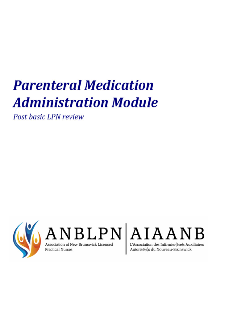 Parenteral Medication Administration | PDF | Intravenous Therapy ...