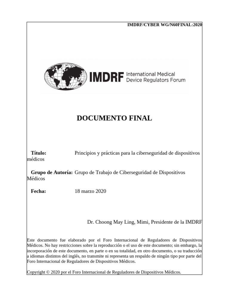Imdrf Tech 200318 PP MDC n60 Español | PDF | La seguridad informática ...