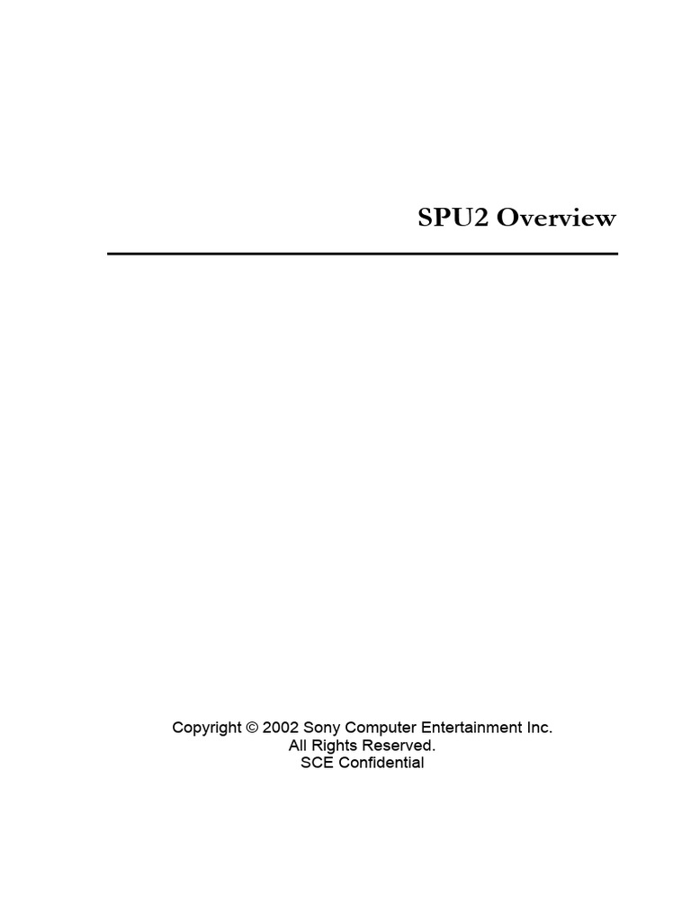 SPU2 Overview Manual | PDF | Input/Output | Pitch (Music)