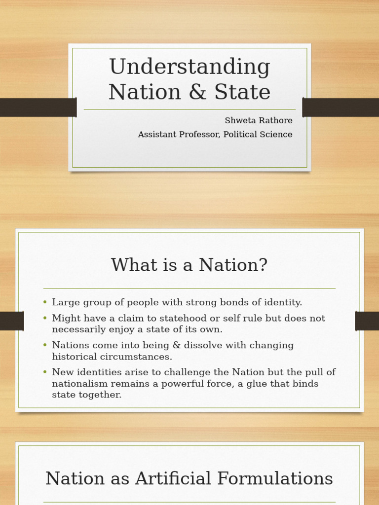 Nation vs State: Key Political Concepts | PDF | Nation | Sovereignty
