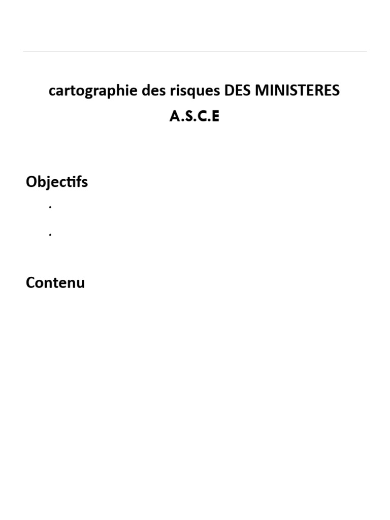 Cartographie des Risques Ministériels | PDF | Risque | Contrôle interne