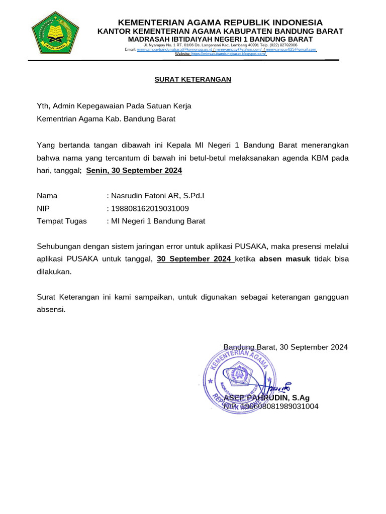 Format Absen | PDF
