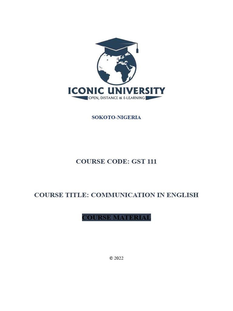 Communication in English Course Guide | PDF | Human Communication ...