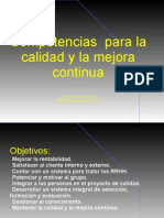 Competencias para La Calidad y La Mejora Continua