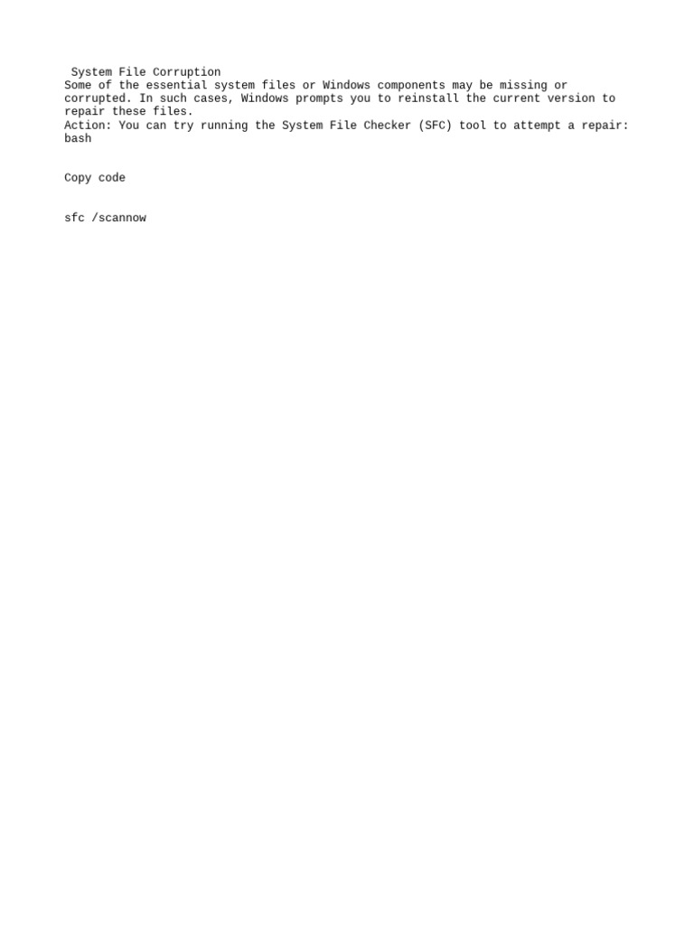 System file corruption pdf