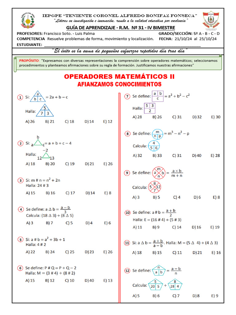Guia de Clase N 31 - R.M. - 5 Sec | PDF | Crecimiento personal y ...