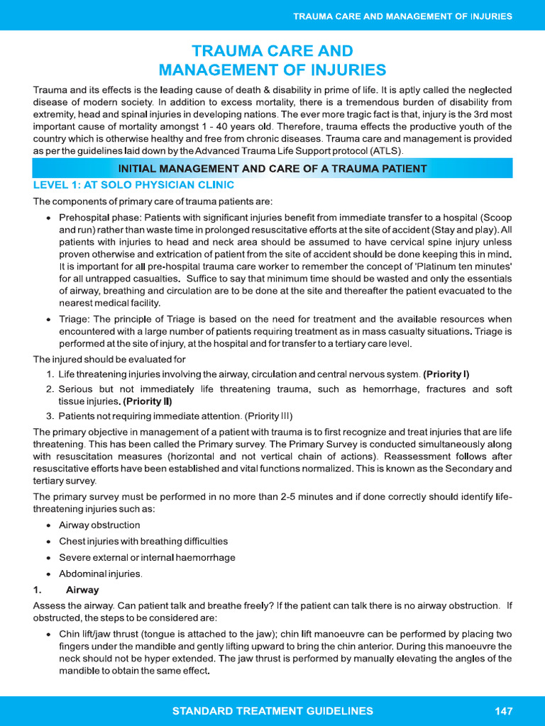 Management of Injuries | PDF