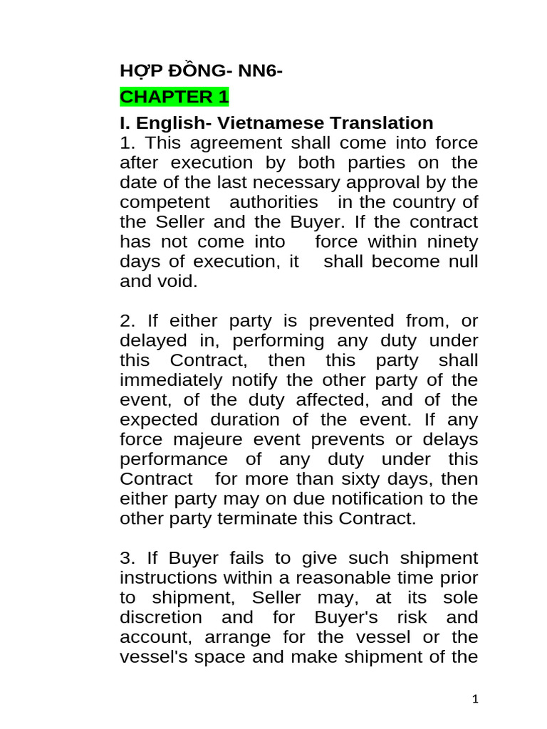 Business English - CONTRACT | PDF