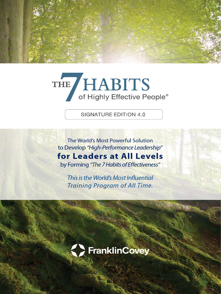 Brochure 7 Habits of Highly Effective People | PDF | Habits | Social ...