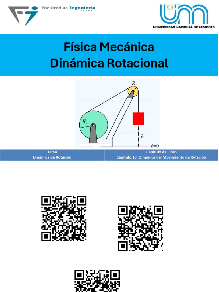 Dinámica Rotacional | PDF | Esfuerzo de torsión | Fuerza