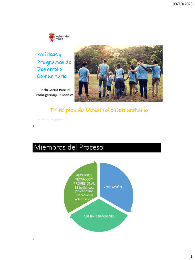 Principios del Desarrollo Comunitario | PDF | Evaluación | Comunidad