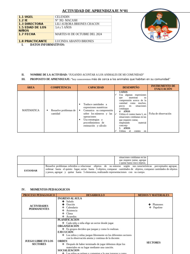 Sesion 01 de Octubre Del 2024 | PDF | Cognición | Aprendizaje