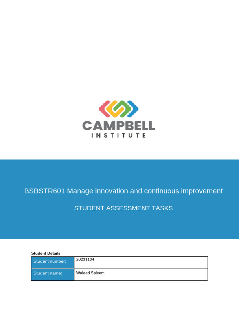 BSBSTR601 Student Assessment Tasks - v1.2 May 2024 | PDF | Procurement ...