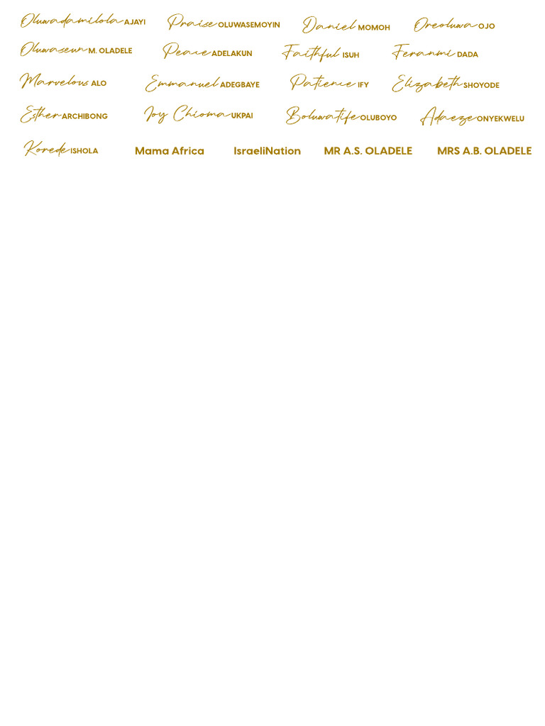 Front Names | PDF
