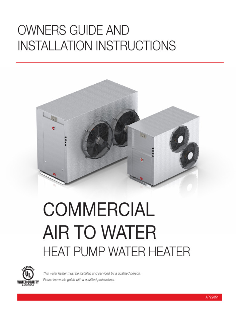 Commercial Air to Water Heat Pump Guide | PDF | Water Heating | Heat Pump