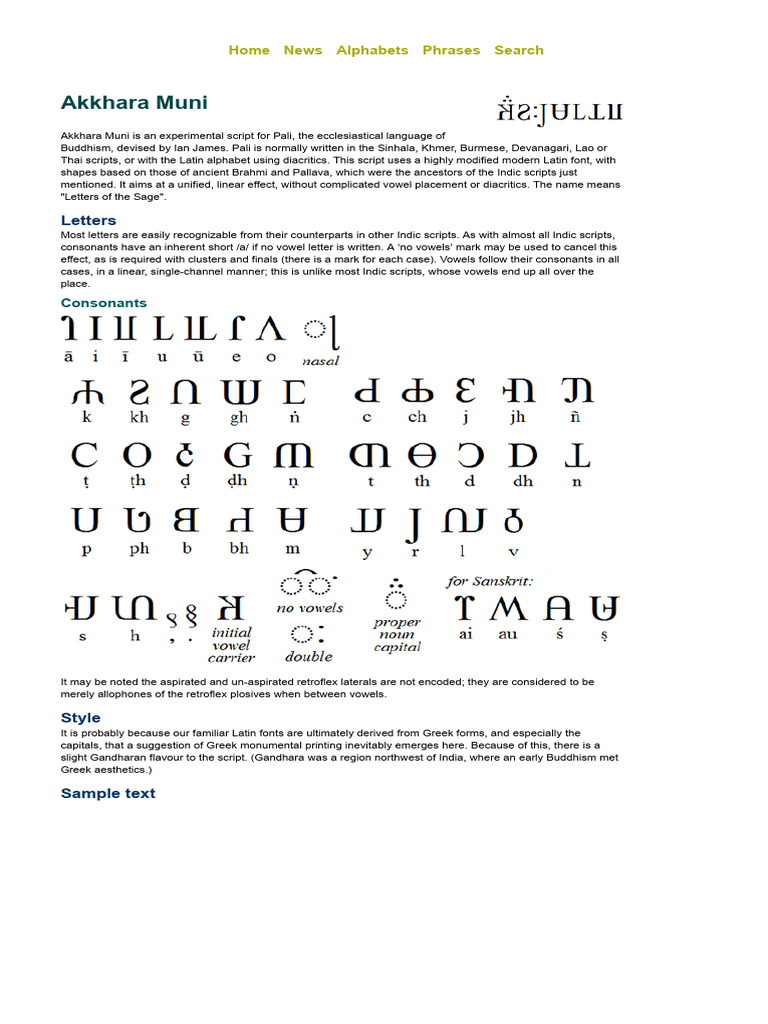 Akkhara Muni | PDF | Graphemes | Languages Of Asia