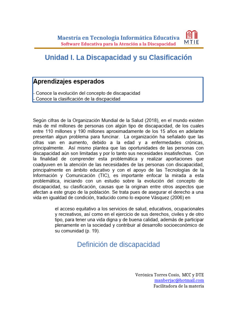 Clasificación y Evolución de la Discapacidad | PDF | Invalidez ...