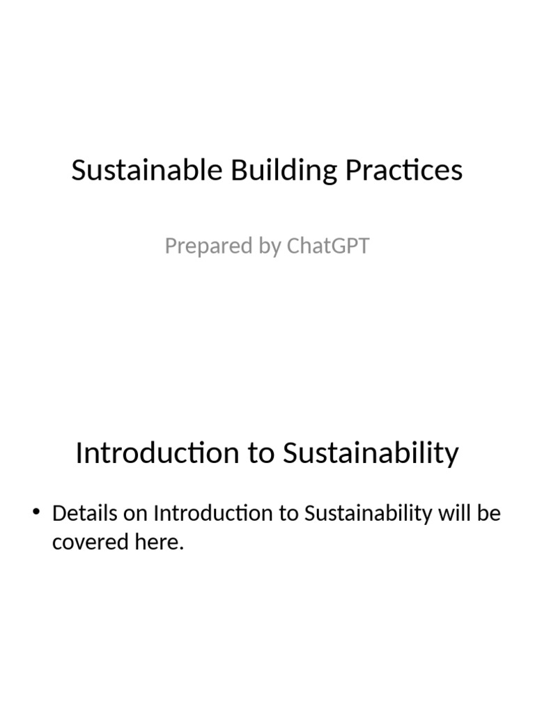 Image showcasing Sustainable Building Practices | PDF