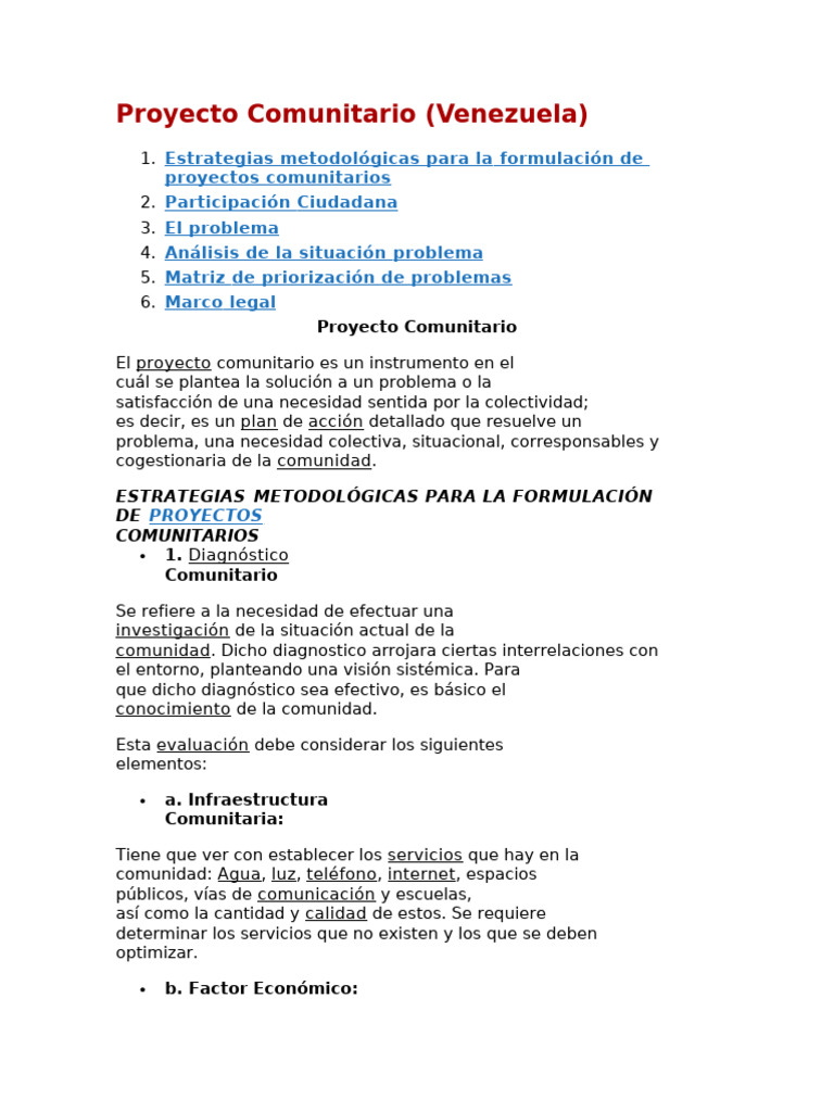 Formulación de Proyectos Comunitarios | PDF | Presupuesto