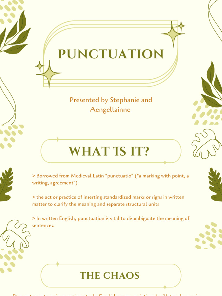 SOE - Punctuation | PDF | Punctuation | Word