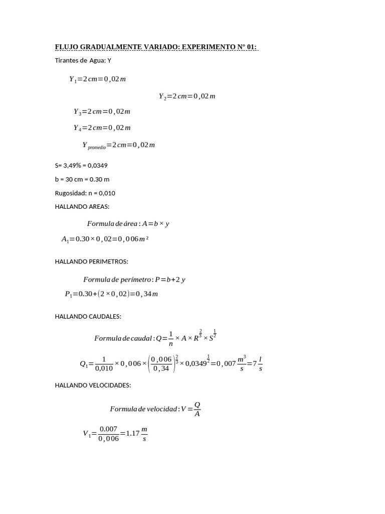Flujo Gradualmente Variado | PDF | Métodos y materiales de enseñanza