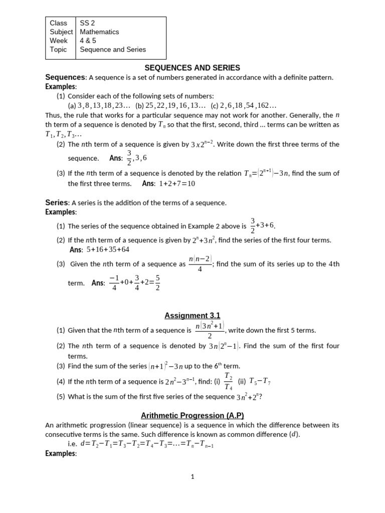 GP and AP Term Calculations | PDF | Sequence | Arithmetic
