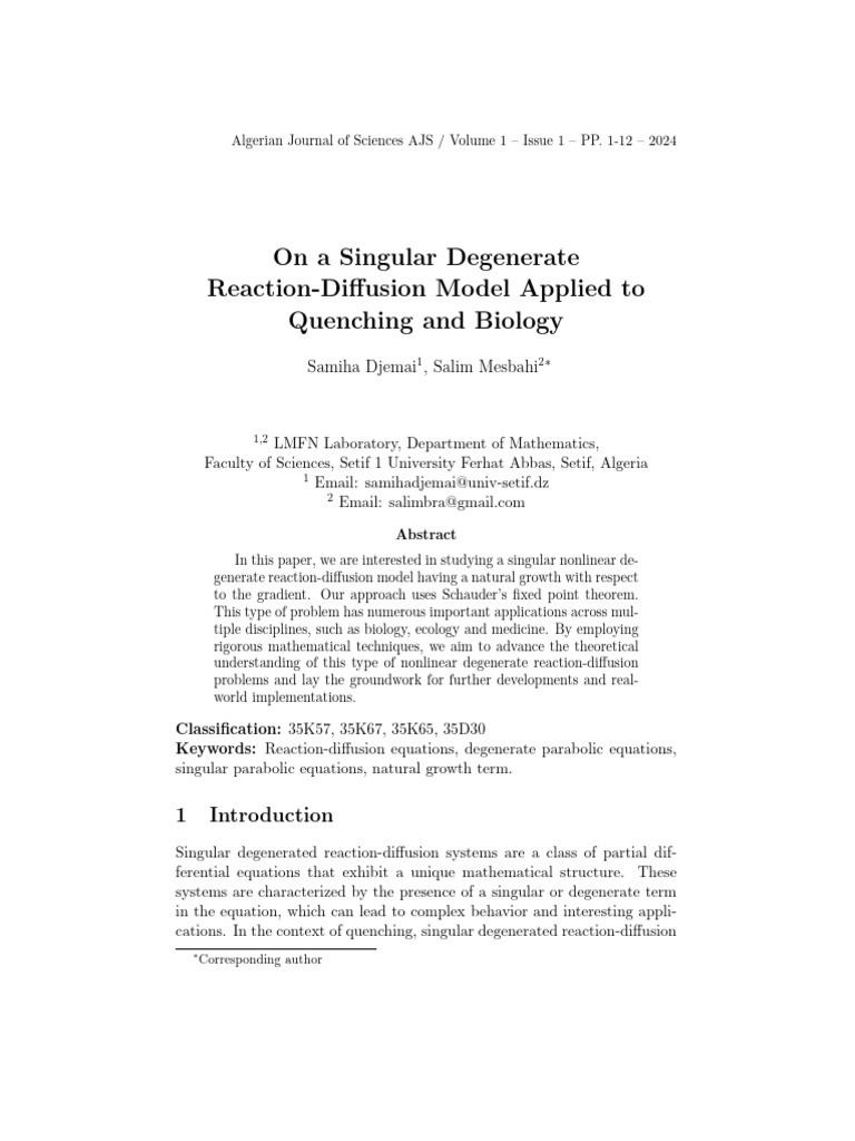 On a singular degenerate reaction diffusion model applied to quenching