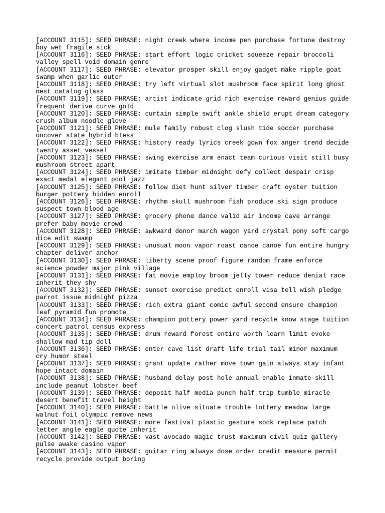 1000 Seed Phrases4 | PDF