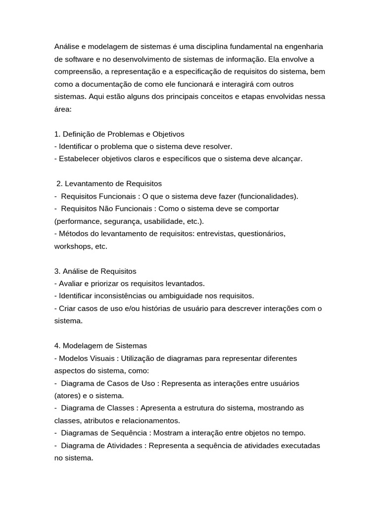 Análise e Modelagem de Sistemas de Software | PDF | Diagrama de caso de ...