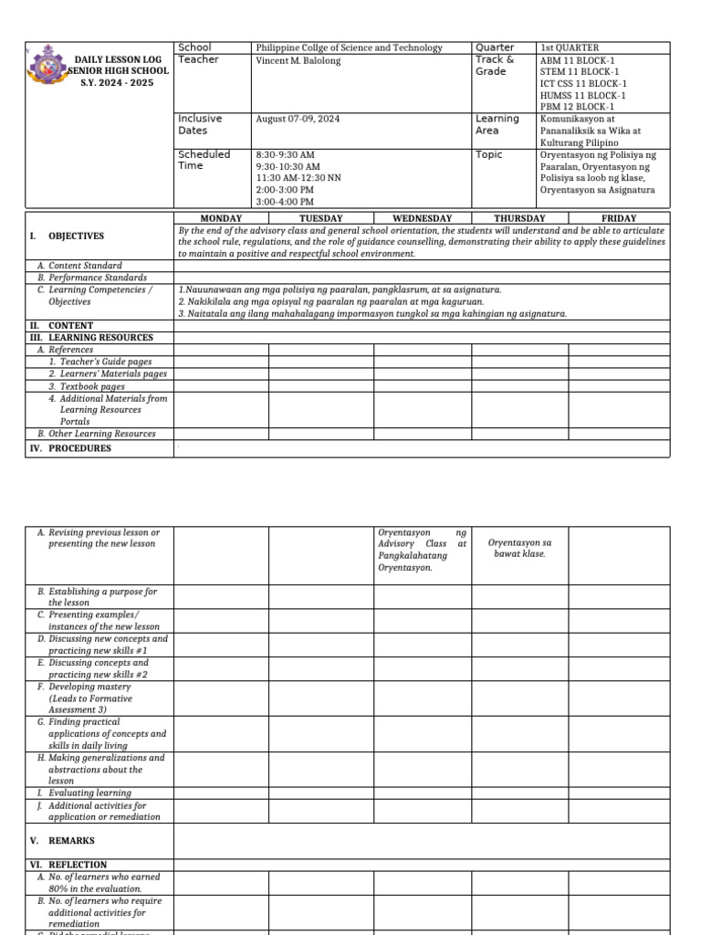 Week 1 dlls komunikasyon pdf cognitive science education theory