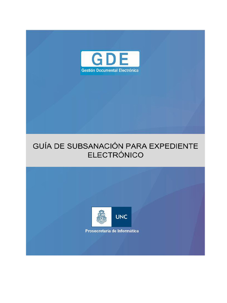 Guía para Subsanar Errores en GDE | PDF | Software del sistema ...