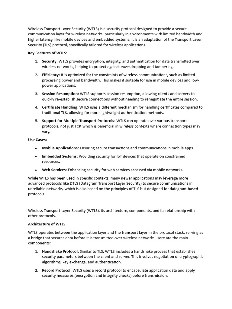 Understanding Wireless Transport Layer Security | PDF | Transport Layer ...