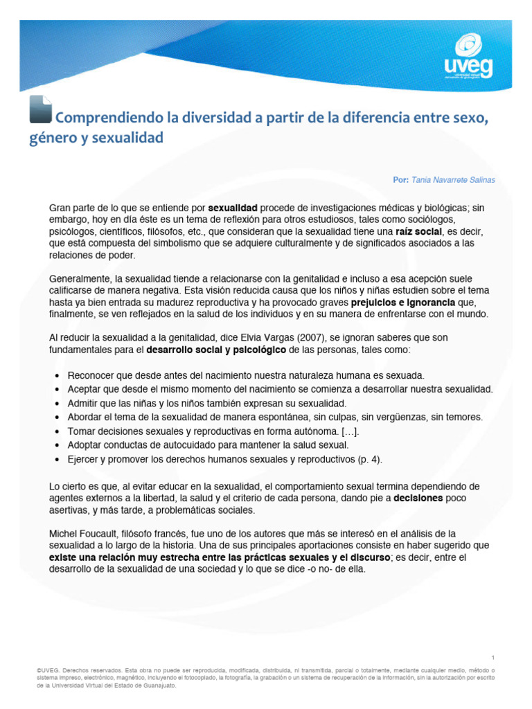 Diversidad Sexual y Género en el Aula | PDF | La sexualidad humana | Género