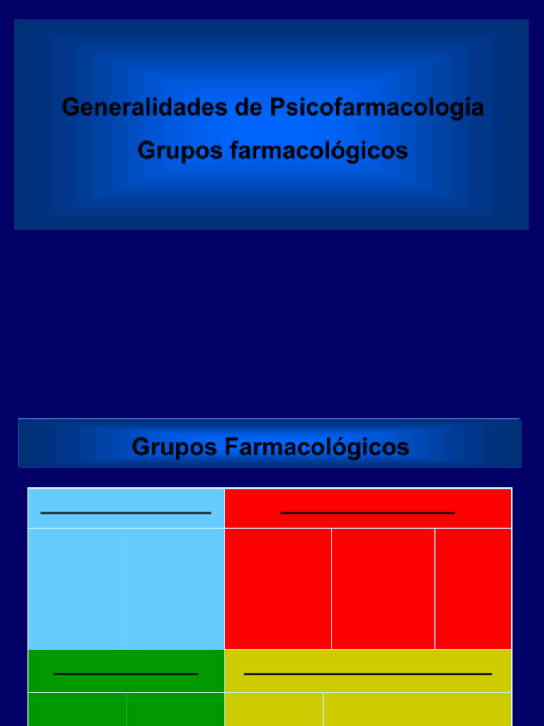 Generalidades-Grupos Farmacológicos | PDF | Antipsicótico | Inhibidor ...
