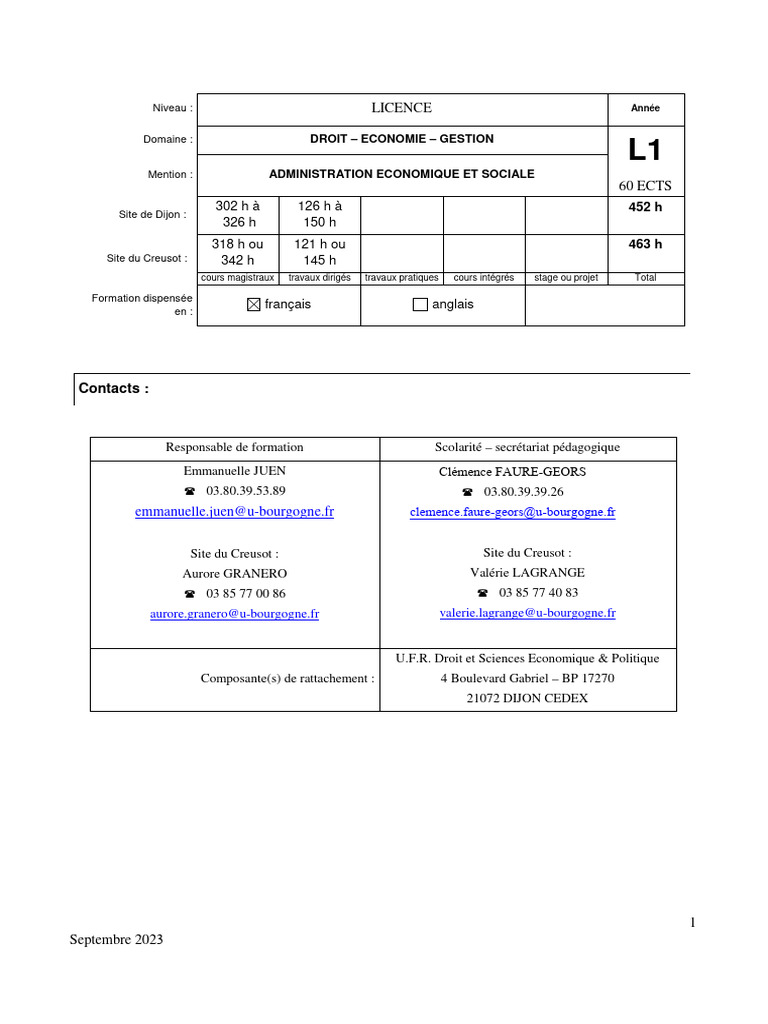 Licence AES Objectifs et Débouchés PDF — free download