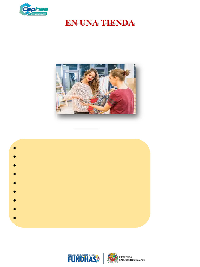 Frases Clave para Compras en Tienda | PDF