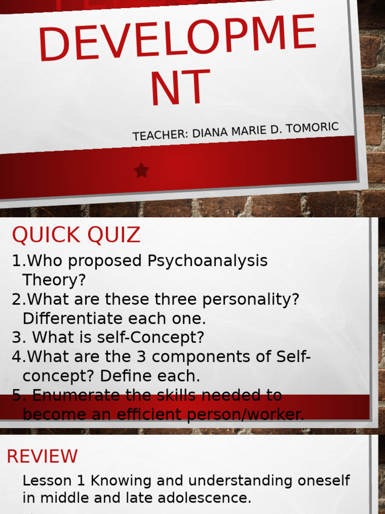 Personal Development Lesson 2 No Videos | PDF | Feeling | Adolescence