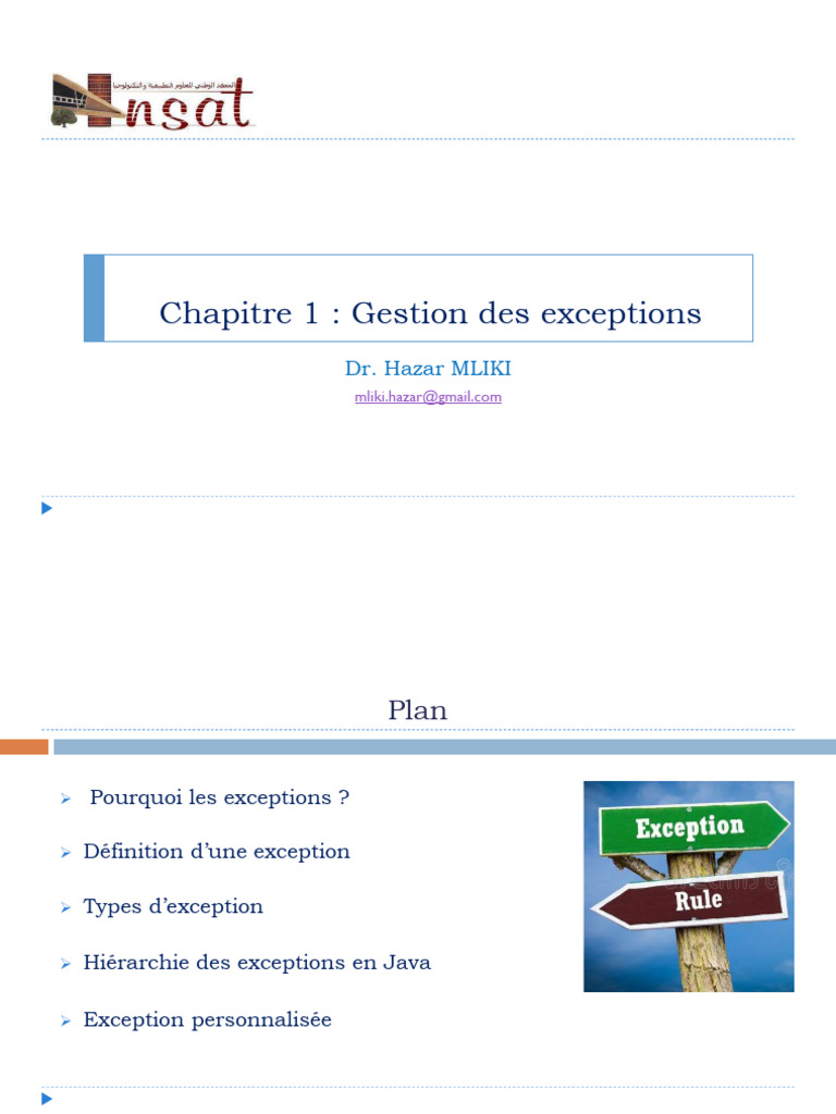 Gestion des exceptions en Java | PDF | Java (Langage de programmation ...