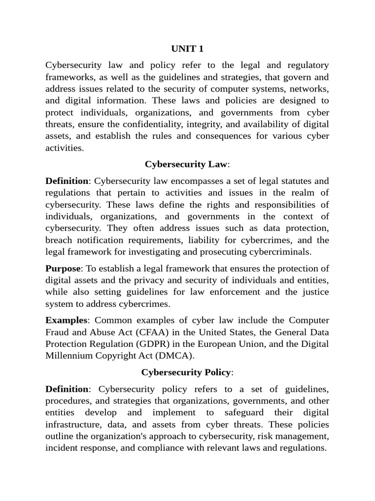 UNIT 1.docx-1697573048112 | PDF | Security | Computer Security